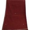 Sanskriti Vintage Dark Red Dupatta Long Stole Pure Silk Hand Beaded Premium Veil