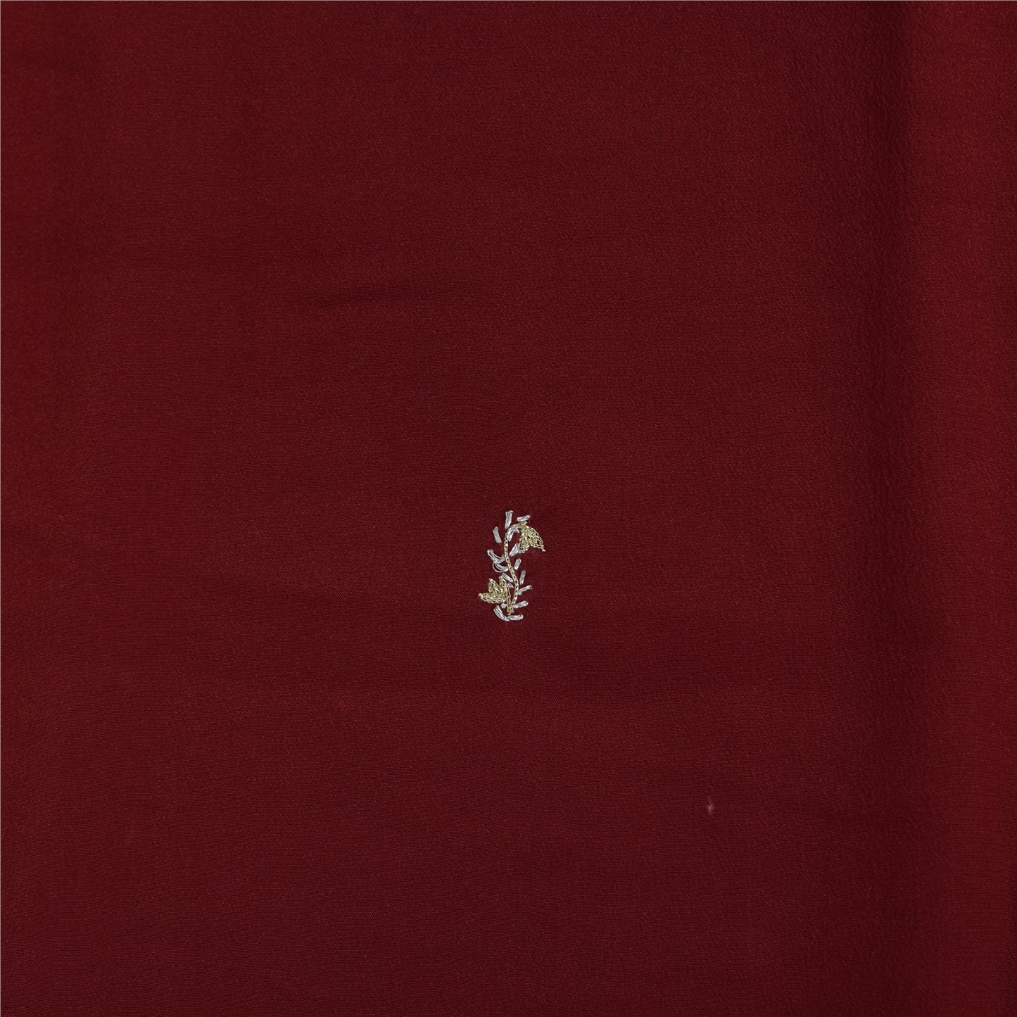 Sanskriti Vintage Dark Red Dupatta Long Stole Pure Silk Hand Beaded Premium Veil