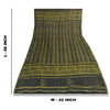 Sanskriti Vintage Long Dupatta/Stole Green/Yellow Hand Block Printed Scarf Veil