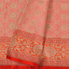Sanskriti Vintage Long Dupatta/Stole Pink Artificial Silk Hand Woven Scarf Veil