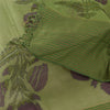Sanskriti Vintage Green Dupatta Long Stole Pure Cotton Printed Woven Wrap Hijab