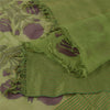 Sanskriti Vintage Green Dupatta Long Stole Pure Cotton Printed Woven Wrap Hijab