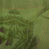 Sanskriti Vintage Green Dupatta Long Stole Pure Cotton Printed Woven Wrap Hijab