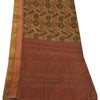 Sanskriti Vintage Beige Dupatta Long Stole Pure Cotton Printed Woven Wrap Hijab