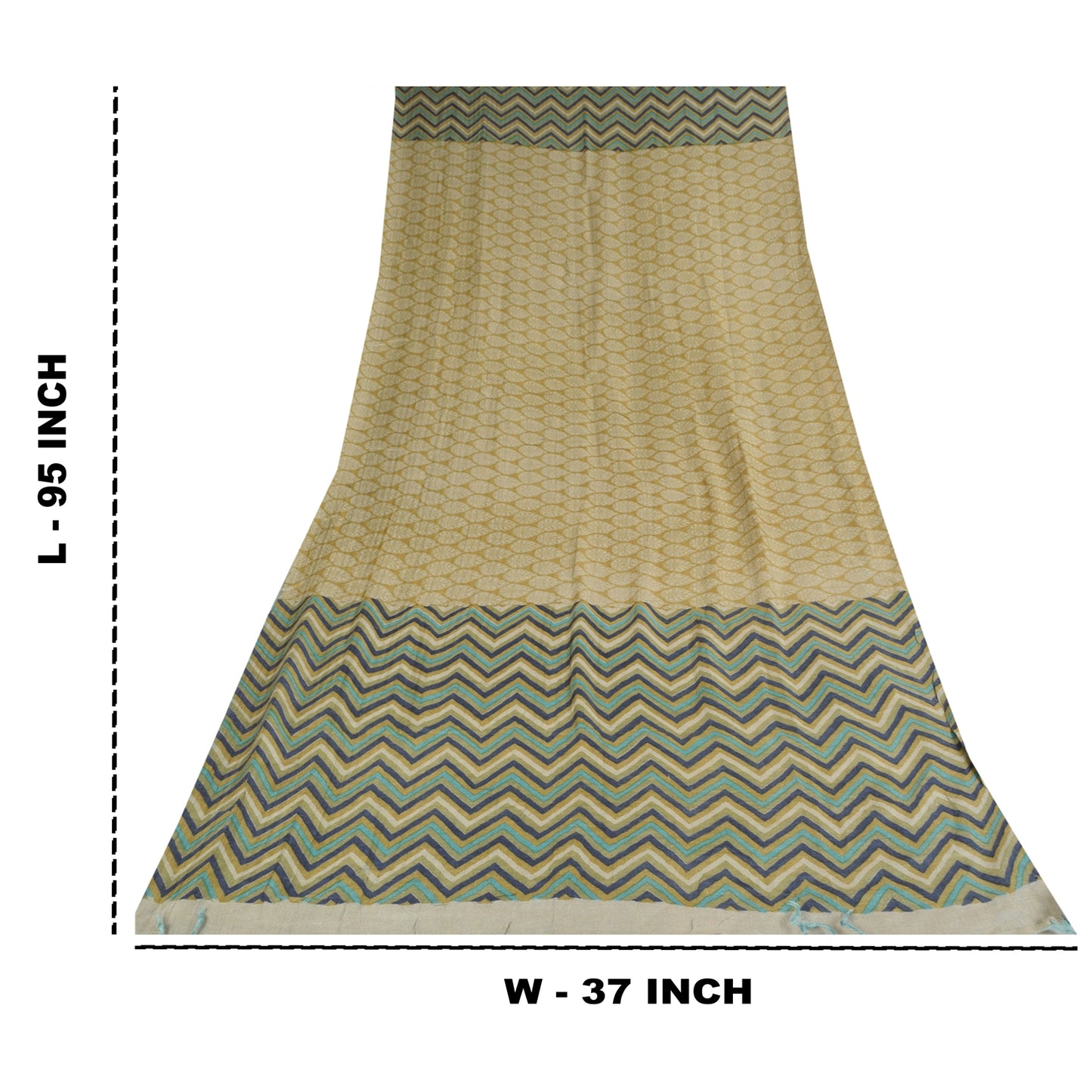 Sanskriti Vintage Yellow Dupatta Long Stole Pure Silk Printed Premium Wrap Veil