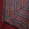 Sanskriti Vintage Long Dupatta/Stole Pure Woolen Blue/Red Elephant printed Veil