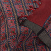 Sanskriti Vintage Long Dupatta/Stole Pure Woolen Blue/Red Elephant printed Veil