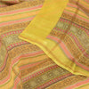 Sanskriti Vintage Yellow Dupatta Long Stole Pure Cotton Printed Premium Scarves