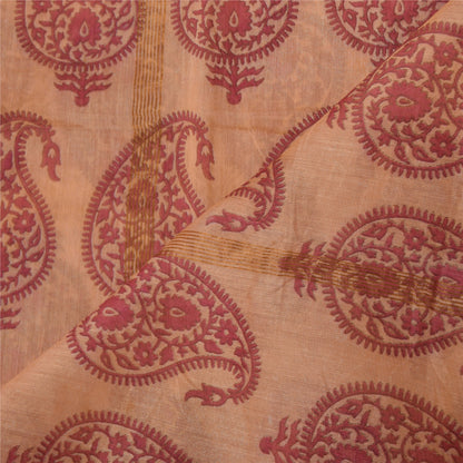 Sanskriti Vintage Pink Dupatta Long Stole Pure Cotton Printed Premium Wrap Veil