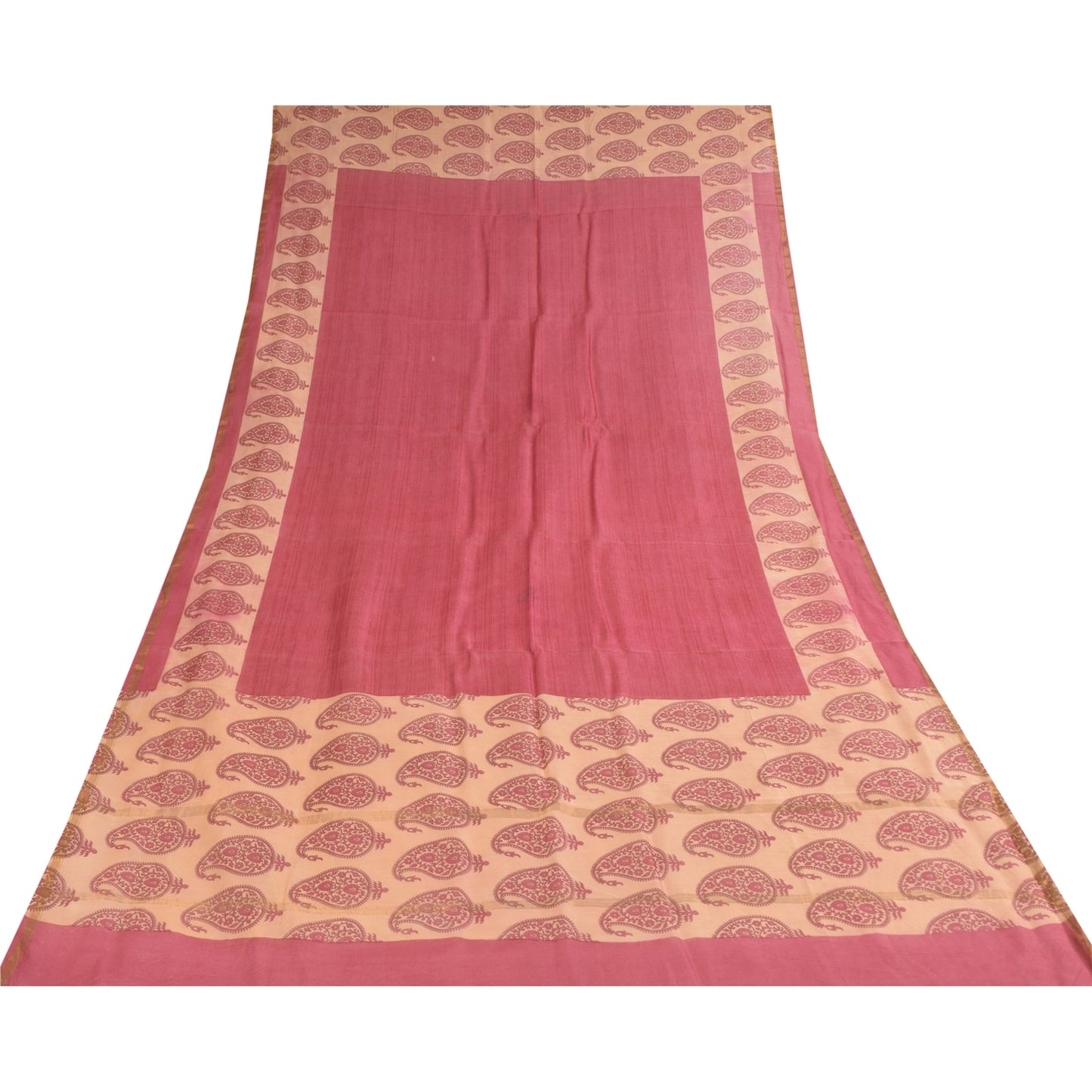 Sanskriti Vintage Pink Dupatta Long Stole Pure Cotton Printed Premium Wrap Veil