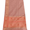 Sanskriti Vintage Long Dupatta/Stole Artificial Silk Woven/Solid Pink Scarf Veil