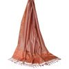 Sanskriti Vintage Long Dupatta/Stole Artificial Silk Woven/Solid Pink Scarf Veil