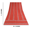 Sanskriti Vintage Long Dupatta/Stole Pure Cotton Red GoldenHand Block Print Veil