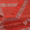 Sanskriti Vintage Long Dupatta/Stole Pure Cotton Red GoldenHand Block Print Veil