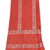 Sanskriti Vintage Long Dupatta/Stole Pure Cotton Red GoldenHand Block Print Veil