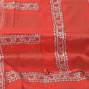 Sanskriti Vintage Long Dupatta/Stole Pure Cotton Red GoldenHand Block Print Veil