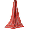 Sanskriti Vintage Long Dupatta/Stole Pure Cotton Red GoldenHand Block Print Veil