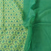 Sanskriti Vintage Long Dupatta/Stole Pure Chiffon Green Printed Zari Woven Scarf