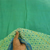 Sanskriti Vintage Long Dupatta/Stole Pure Chiffon Green Printed Zari Woven Scarf