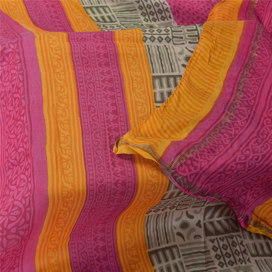 Sanskriti Vintage Pink Dupatta Long Stole Pure Cotton Printed Premiu Wrap Hijab