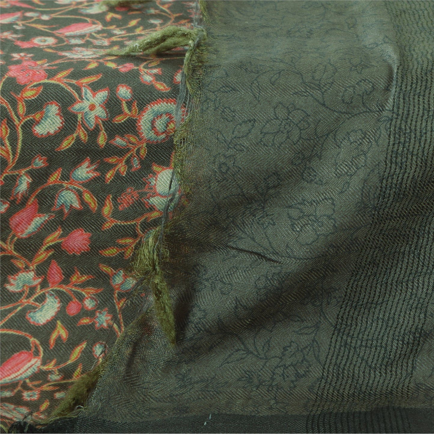 Sanskriti Vintage Gray Dupatta Long Stole Pure Silk Woven Premium Wrap Scarves