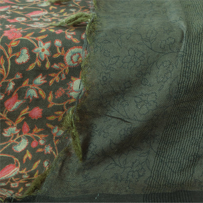 Sanskriti Vintage Gray Dupatta Long Stole Pure Silk Woven Premium Wrap Scarves