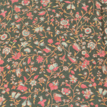 Sanskriti Vintage Gray Dupatta Long Stole Pure Silk Woven Premium Wrap Scarves