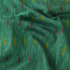 Sanskriti Vintage Green Dupatta Long Stole Pure Silk Ikat Woven Premium Scarves