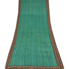 Sanskriti Vintage Green Dupatta Long Stole Pure Silk Ikat Woven Premium Scarves