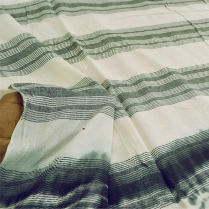 Sanskriti Vintage Ivory Dupatta Long Stole Pure Cotton Printed Tie & Dye Scarves