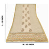 Sanskriti Vintage Ivory Dupatta Long Stole Pure Silk Printed Premium Wrap Scarve