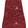 Sanskriti Vintage Red Dupatta Long Stole Pure Crepe Embroidered Premium Scarves