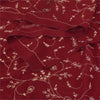 Sanskriti Vintage Red Dupatta Long Stole Pure Crepe Embroidered Premium Scarves