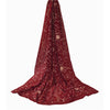 Sanskriti Vintage Red Dupatta Long Stole Pure Crepe Embroidered Premium Scarves