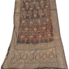 Sanskriti Vintage Brown Dupatta Long Stole Pure Georgette Printed Woven Scarves