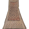 Sanskriti Vintage Brown Dupatta Long Stole Pure Georgette Printed Woven Scarves