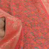 Sanskriti Vintage Salmon Dupatta Long Stole Blend Silk Hand Woven Printed Hijab