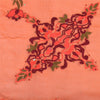Sanskriti Vintage Orange Dupatta Long Stole Pure Georgette Embroidered Wrap Veil