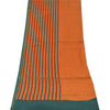 Sanskriti Vintage Long Dupatta/Stole Pure Cotton Orange Printed Scarf Wrap Veil