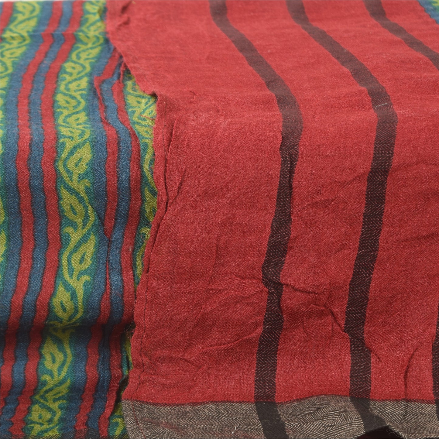 Sanskriti Vintage Rød Dupatta Lang Stola Ren Bomuld Trykt Vævet Premium Slør