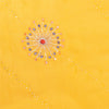 Sanskriti Vintage Yellow Dupatta Long Stole Pure Georgette Hand Beaded Wrap Veil