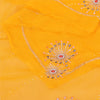 Sanskriti Vintage Yellow Dupatta Long Stole Pure Georgette Hand Beaded Wrap Veil