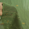 Sanskriti Vintage Green Dupatta Long Stole Pure Cotton Hand Embroidered Scarves