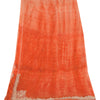 Sanskriti Vintage Orange Dupatta Long Stole Pure Chiffon Hand Embroidered Hijab