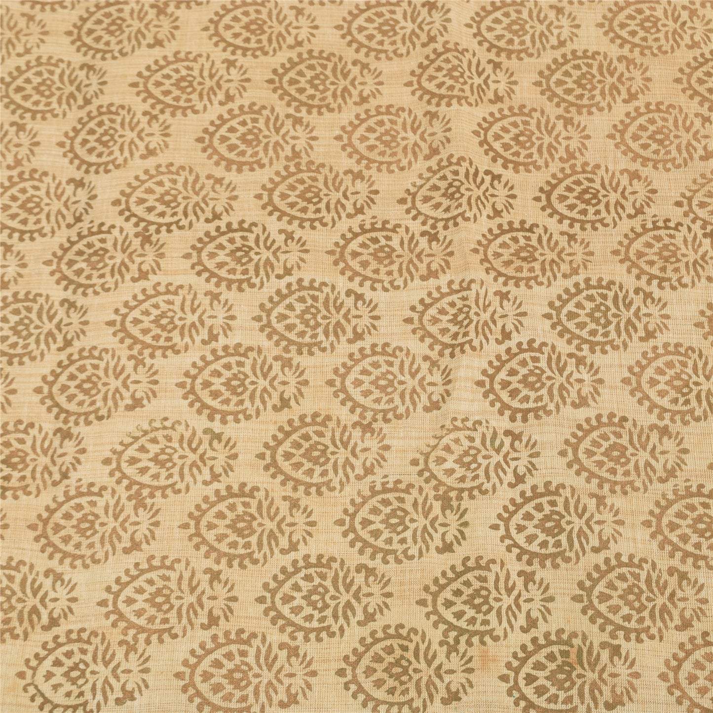 Sanskriti Vintage Cream Dupatta Long Stole Pure Cotton Woven Premium Wrap Hijab