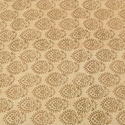 Sanskriti Vintage Cream Dupatta Long Stole Pure Cotton Woven Premium Wrap Hijab