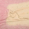 Sanskriti Vintage Mauve Dupatta Long Stole Pure Crepe Hand Beaded Bandhani Veil