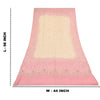 Sanskriti Vintage Mauve Dupatta Long Stole Pure Crepe Hand Beaded Bandhani Veil