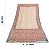Sanskriti Vintage Ivory/Red Dupatta Long Stole Cotton Silk Printed Woven Scarves
