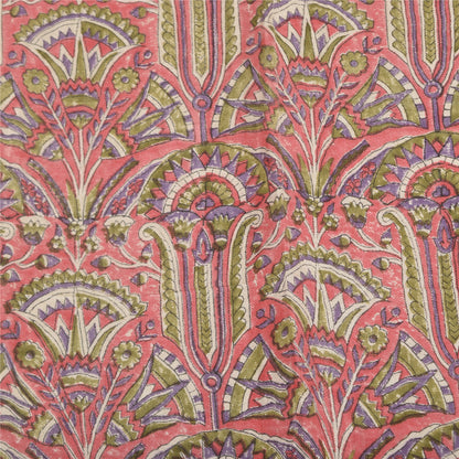 Sanskriti Vintage Ivory/Red Dupatta Long Stole Cotton Silk Printed Woven Scarves